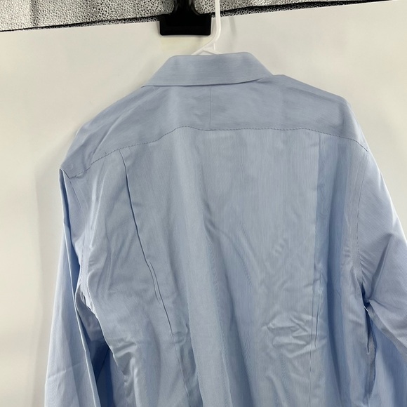 Proper cloth Duane McLaughlin blue striped dress shirt size 18.5 - Picture 4 of 9